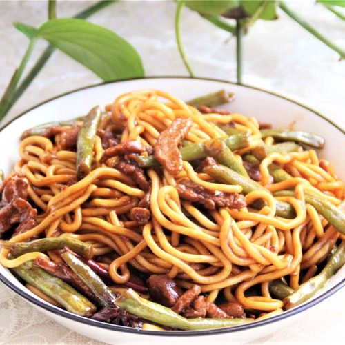 Fried Noodles with Green Beans and Pork Recipes