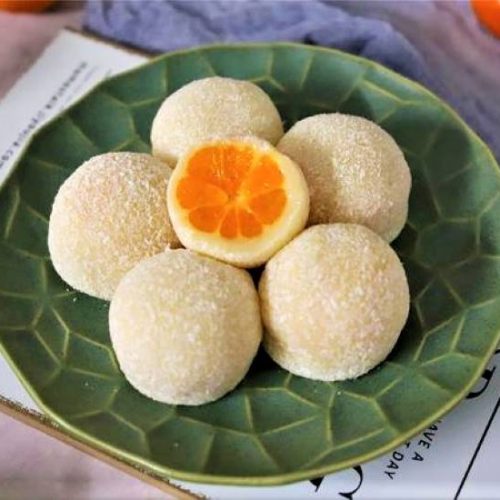 Orange Glutinous Rice Cake Chinese Fodd Recipe