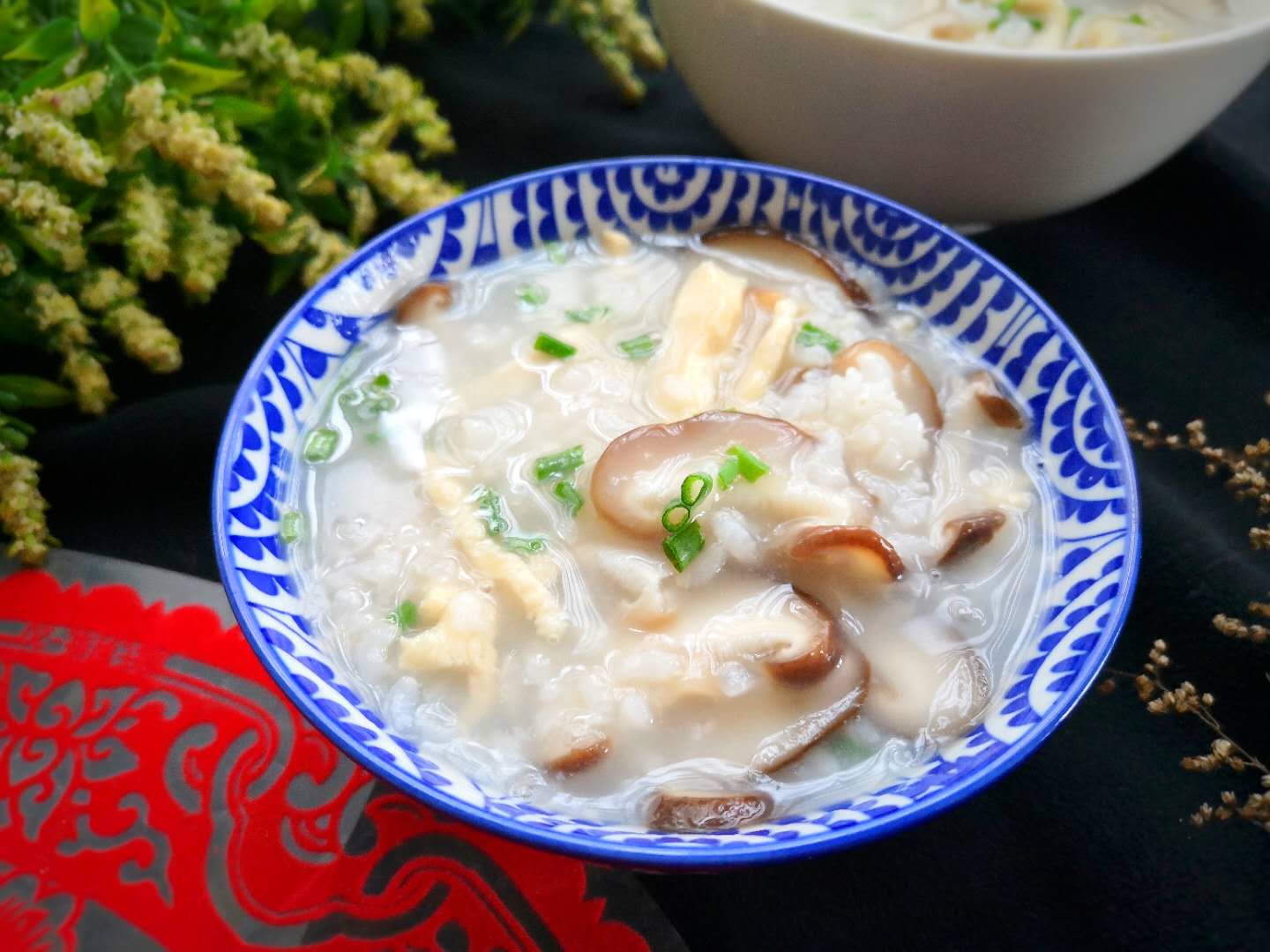 chicken congee with mushroom rice porridge recipes