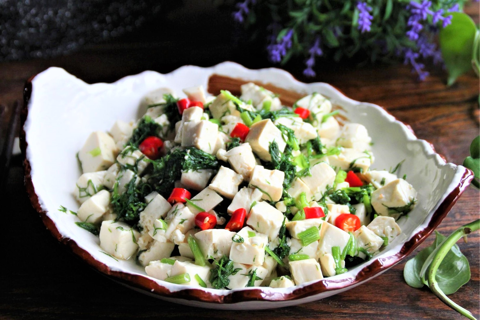 Easy Tofu Salad With Fennel Fronds Recipe