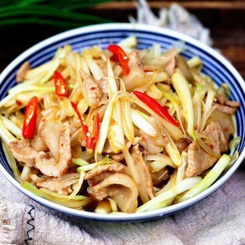 Stir-Fried Pork with Chinese Onion Recipe 2022