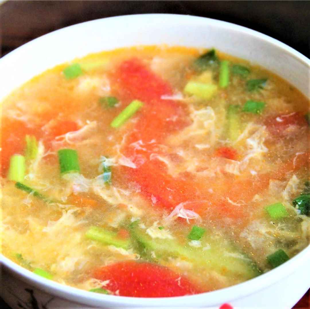 Tomato and Cucumber Egg Soup Recipe - Easyfoodcook