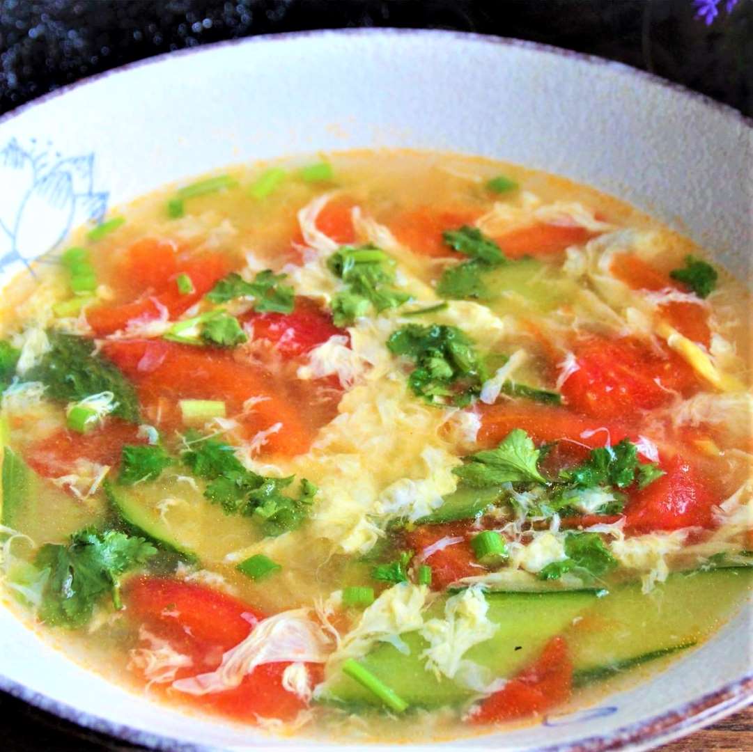 Tomato and cucumber egg soup recipe 2020