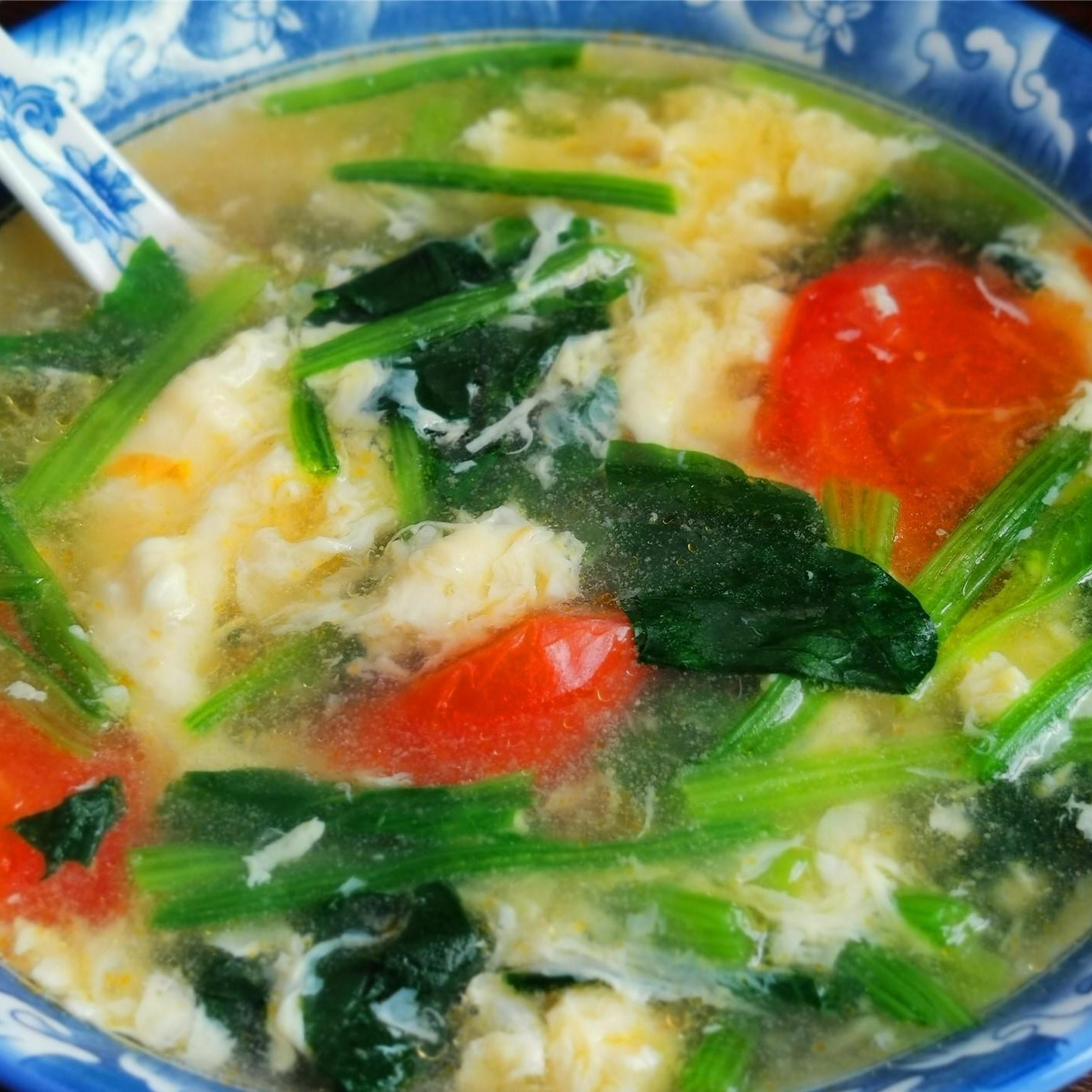 Tomato, spinach egg drop soup recipes