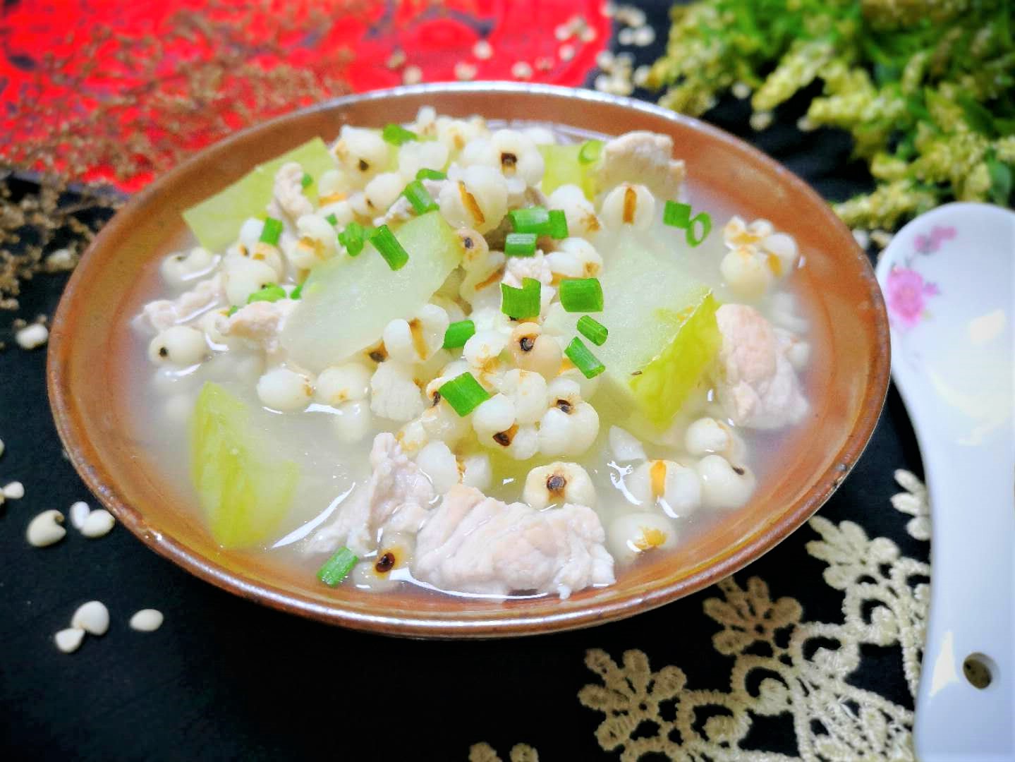 Winter Melon Soup With Job’s Tears And Pork Recipe