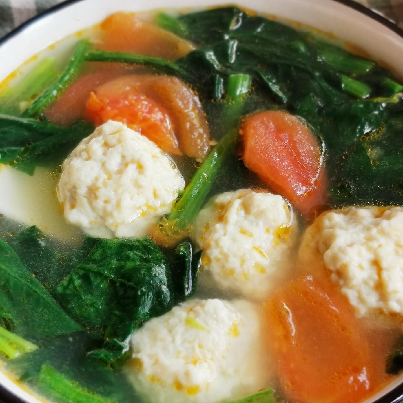 chicken meatball with spinach and tomato soup recipes