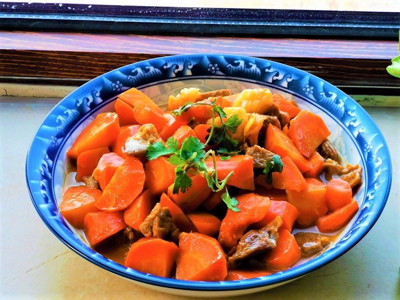Braised mutton with carrot chinese lamb stew recipe