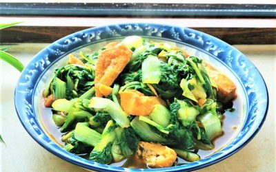 Deep Fried Tofu With Green Vegetables