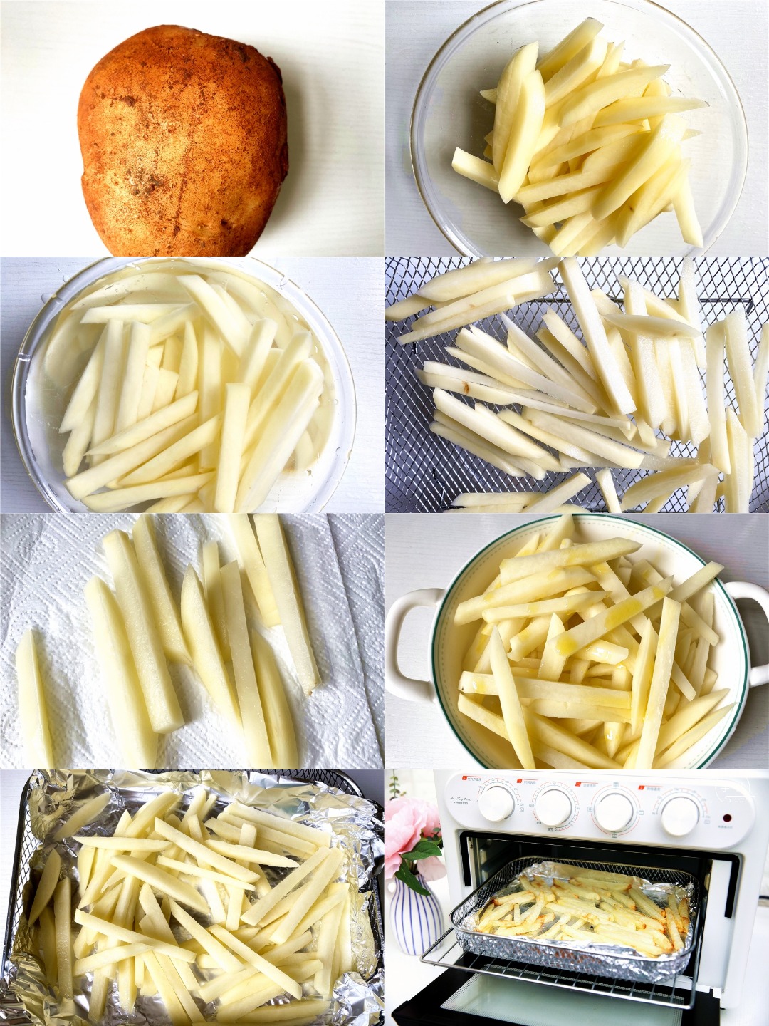 Simple Baked French Fries Steps