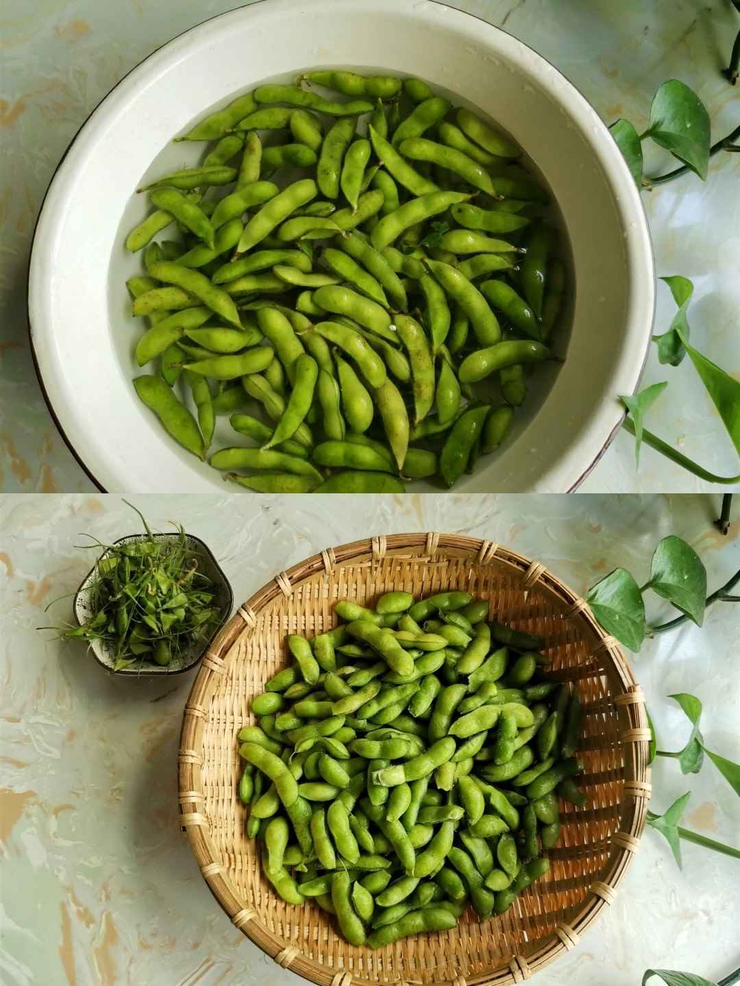 Spiced green soybeans Edamame soy beans Recipe Simple chinese summer snack 