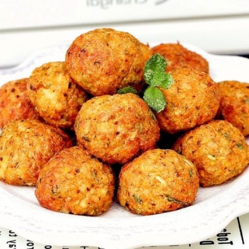 Air fried tofu balls vegetarian meatballs recipe
