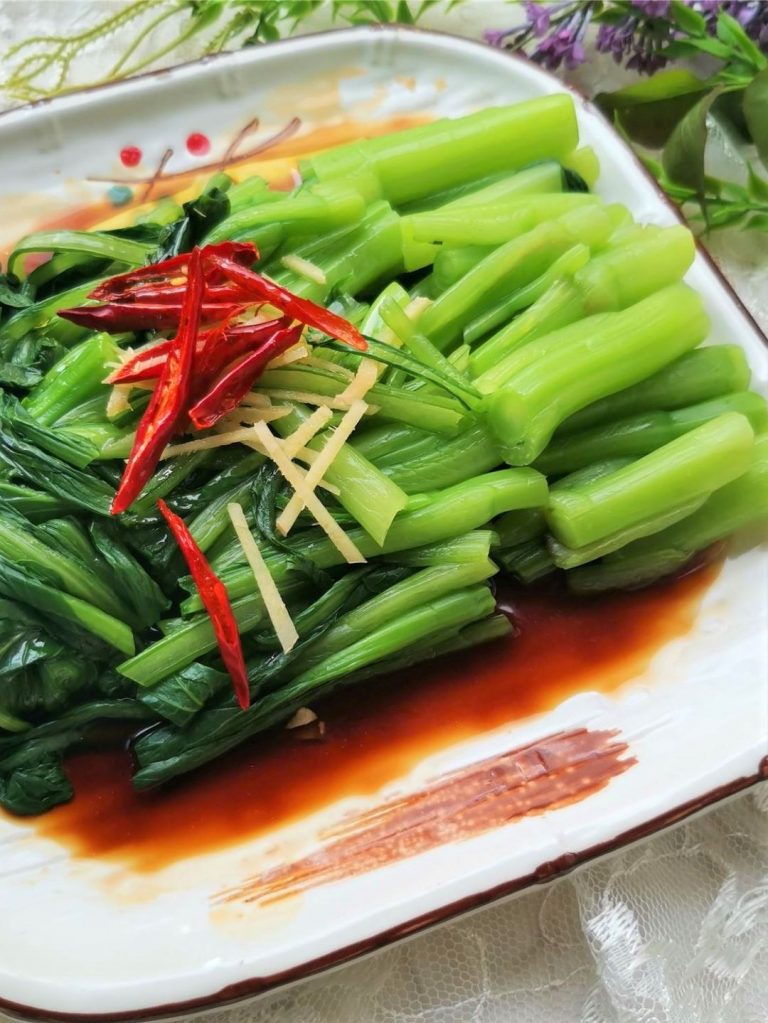 China Food Choy Sum Salad Recipe | Chinese Cold Dish - Easyfoodcook