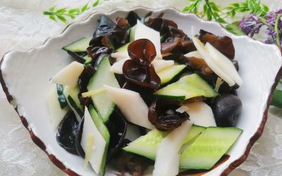 Cucumbers and black fungus Stir-Fry with Chinese yam