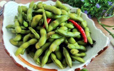 Spiced green soybeans Edamame soy beans Recipe Simple chinese summer snack