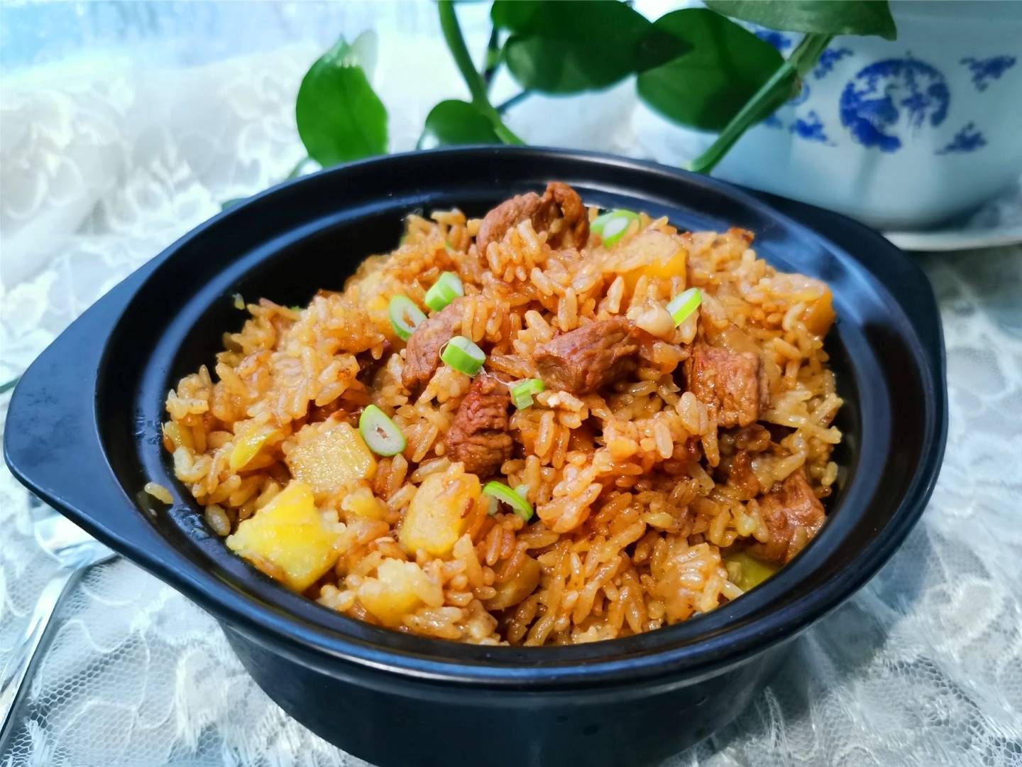 Stewed Rice with Lamb and Potatoes braised rice Chinese