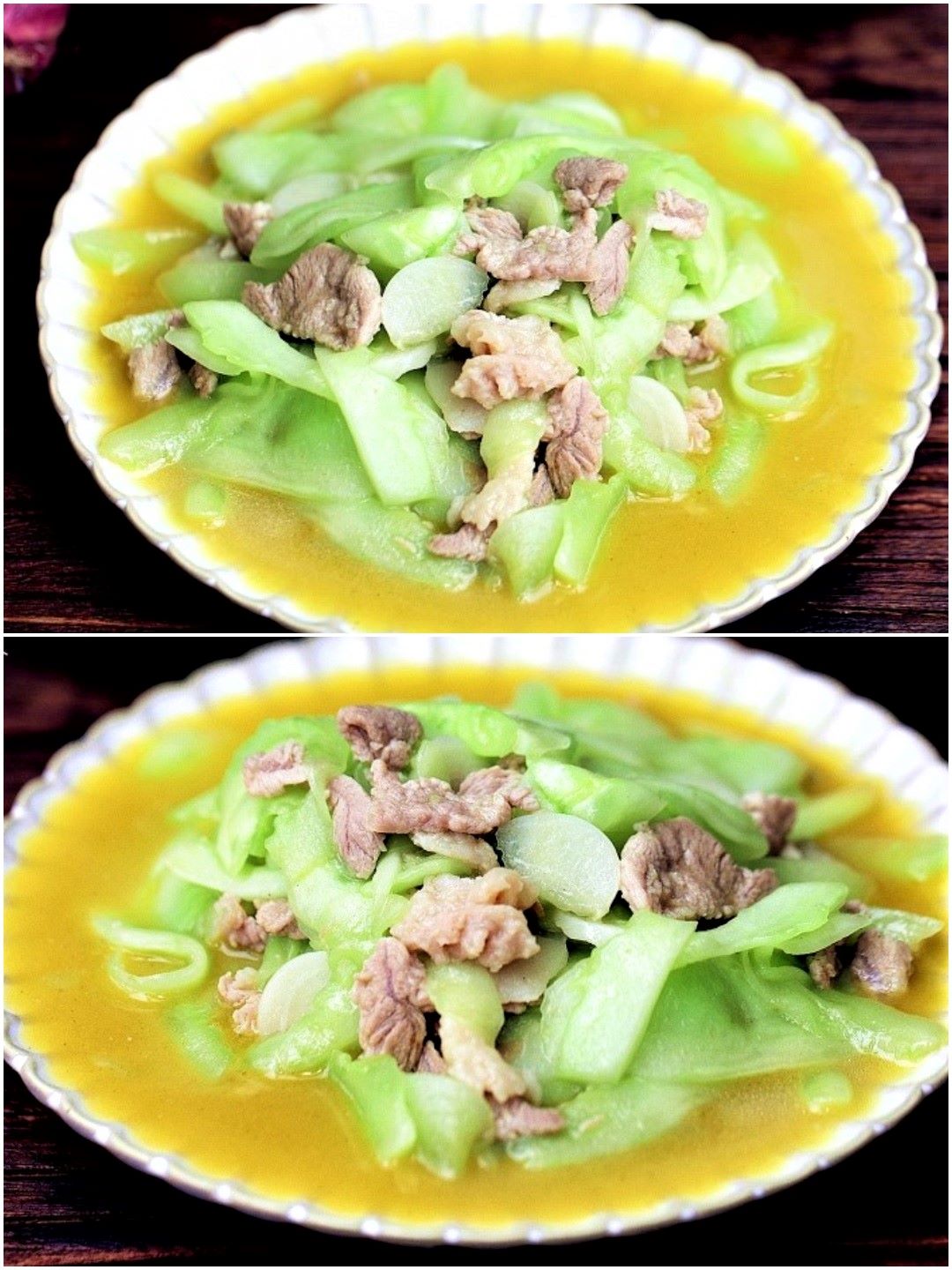 Stir fried cucumber with pork China food Chinese home cooked dish recipe 