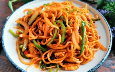 Stir-Fried Noodles with Chili garlic sauce Chinese Noodles recipes
