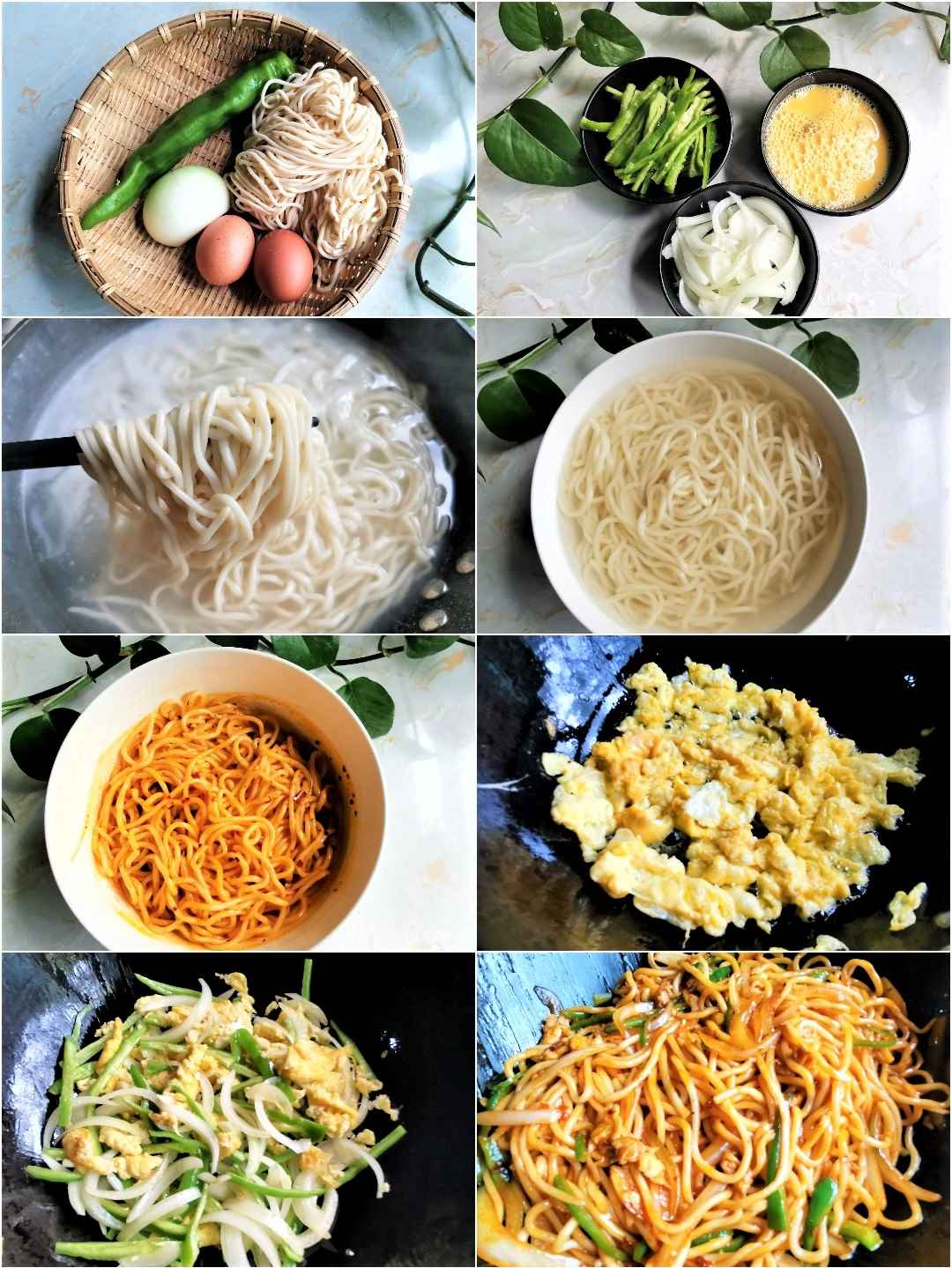 Stir-Fried Noodles with Chili garlic sauce Chinese Noodles recipes steps